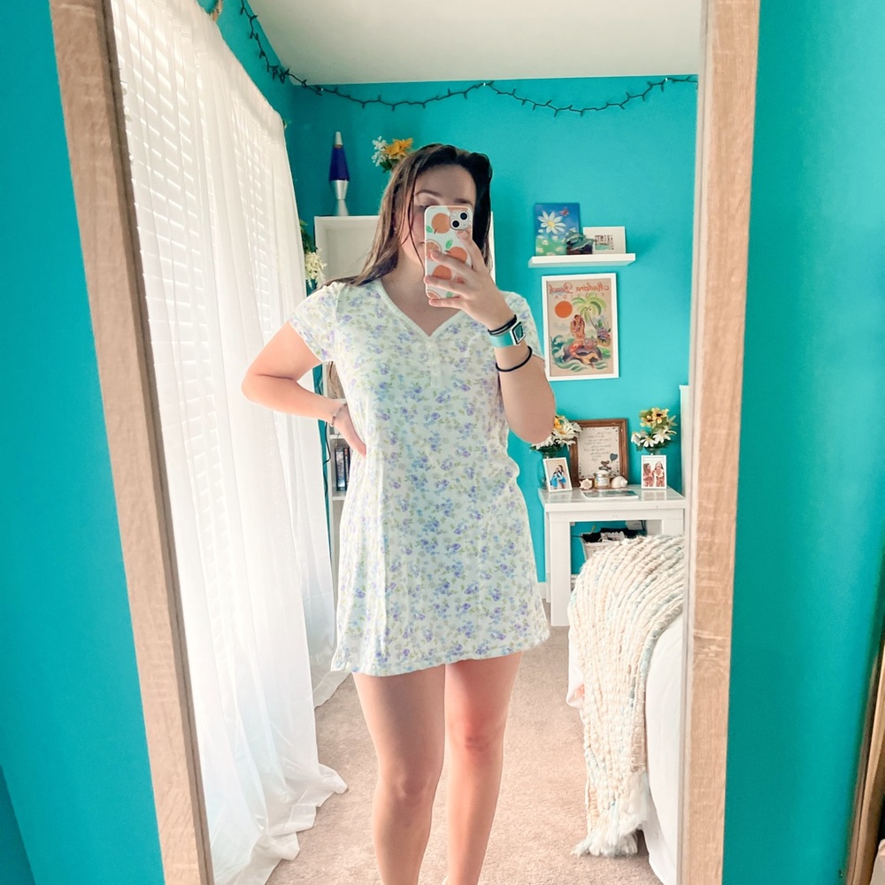 Floral mini night gown